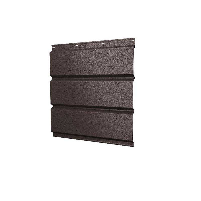 Софит металлический полная перфорация 0,5 Quarzit lite с пленкой RAL8017 шоколад